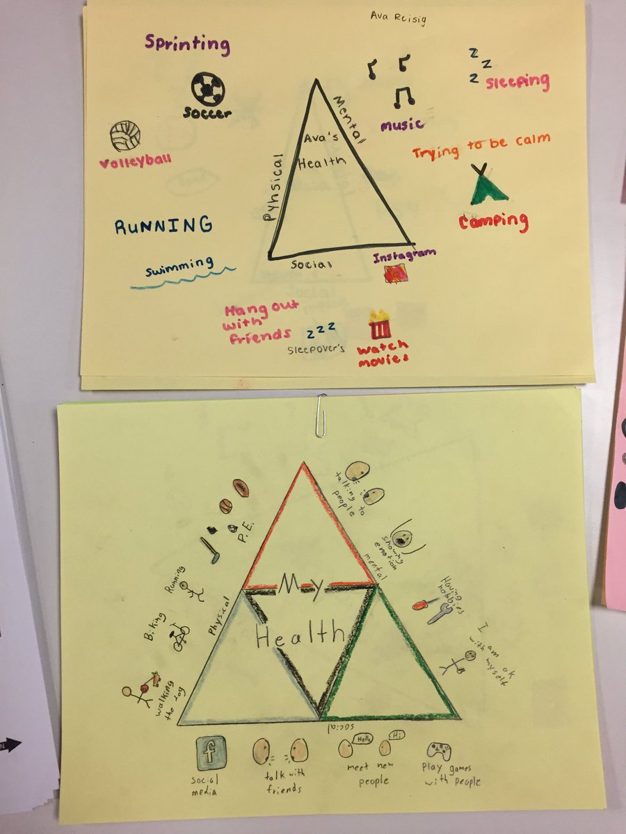 CoachWalkerEC's tweet photo. What do you do to complete your health triangle?! Amazing student work. #healthtriangle #healthed #abbott2020 #wb2020 https://t.co/Ukag1yR10B
