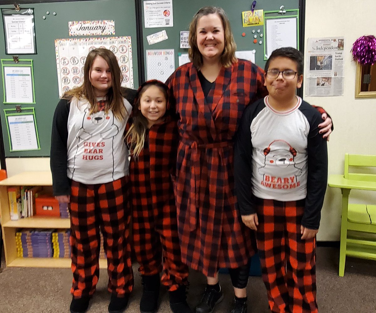 bethanson217's tweet photo. Pajama day fun! #buffaloplaid https://t.co/2EWPbdEhCG