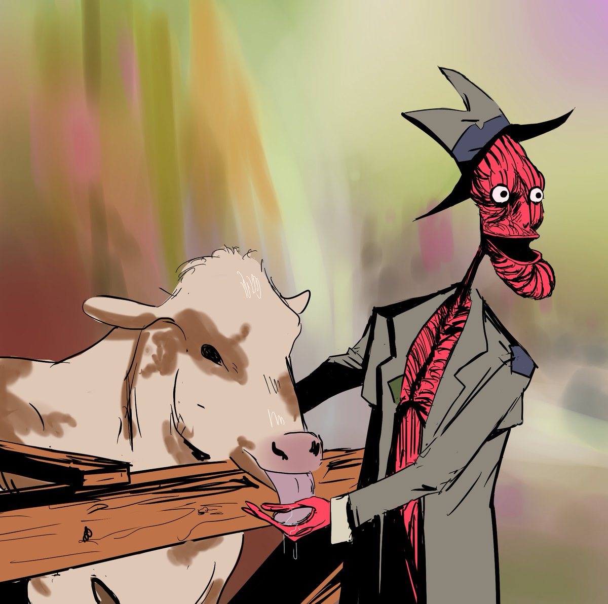 GroundBeefMan's tweet image. I went to the farm today and made a new friend!