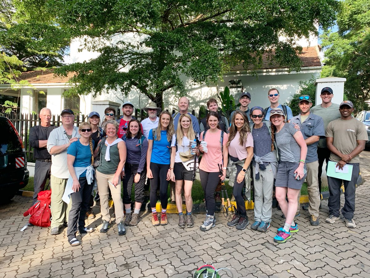 Africa6000Intl's tweet photo. Victory! After 6 days hiking up the tallest free-standing mountain in the world, the 2020 Kili Team conquers Kili! A 19,000+ foot climb & an early morning summit in snow....all for clean water.
#loveafrica #adventureinternational #rockingit #goodgift
#africa6000international https://t.co/9As34mK0zJ