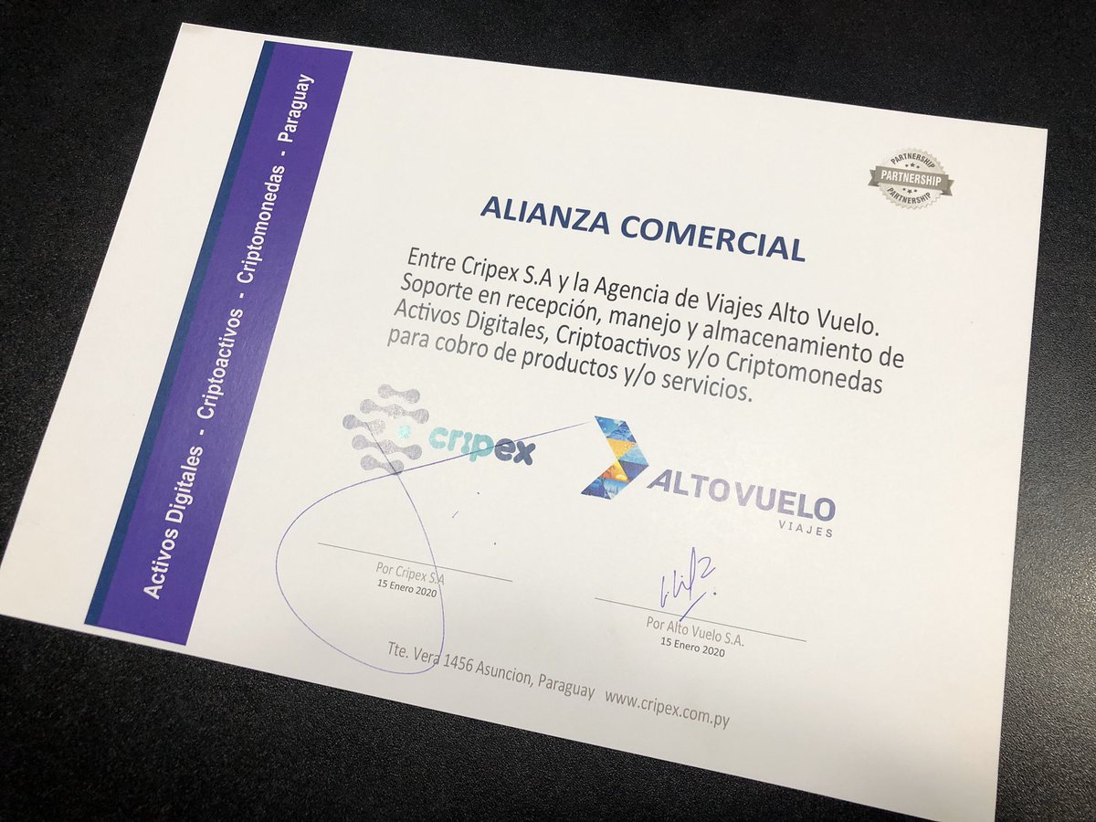 1ra. Agencia de Viajes en aceptar bitcoin en Paraguay 🇵🇾 Alianza Cripex /  Alto Vuelo Viajes San Roque Gonzalez de Santacruz y Campos Cervera,  Asuncion ☎️ 021 328-3000📱 0974328300 Info@altovuelo.com.py @ABCDigital  @UltimaHoracom @LaNacionPy @5diasPY