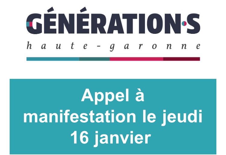 Generations_31's tweet photo. Mobilisation contre la réforme des retraites #greve16janvier  à Toulouse départ à 10 heures de Saint Cyprien #GenerationsRetraites #Retraites #retraitdelareforme https://t.co/zbXttze8bt