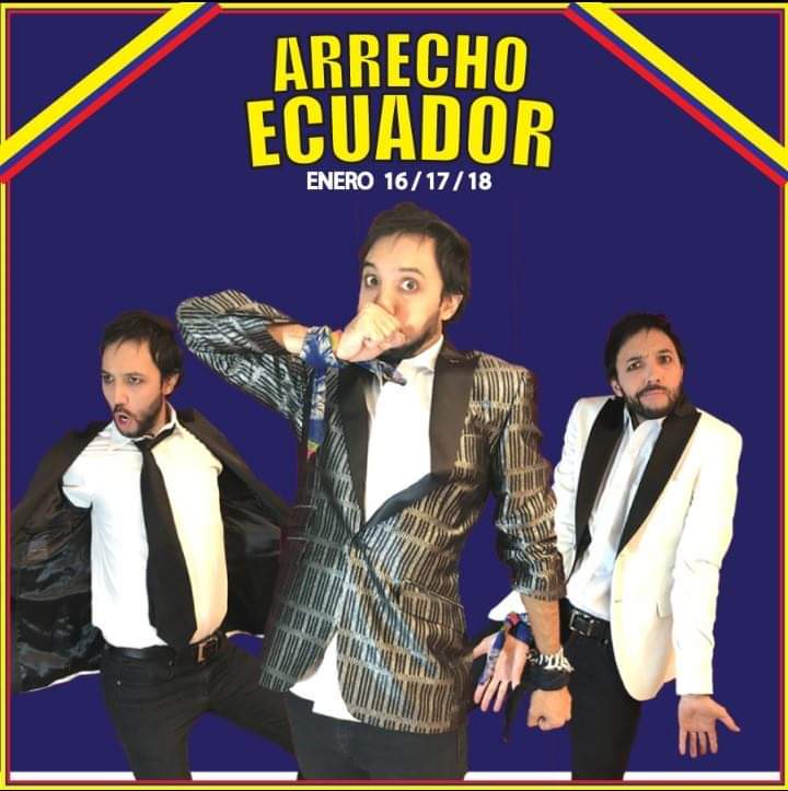 [COMEDIA]
Este Jueves, Viernes y Sábado a las 21h00, “ARRECHO ECUADOR”. De Daniel <a href="/quefuejack/">sigue a @eljackoficial</a>.

COVER: $18 dólares (incluye $8 dólares de consumo) – CON CENA $27 dólares.
CREPEROLA DEL TEATRO: 18 de Septiembre E4-26 y 9 de Octubre
RESERVAS: 2557568 /0998589640
