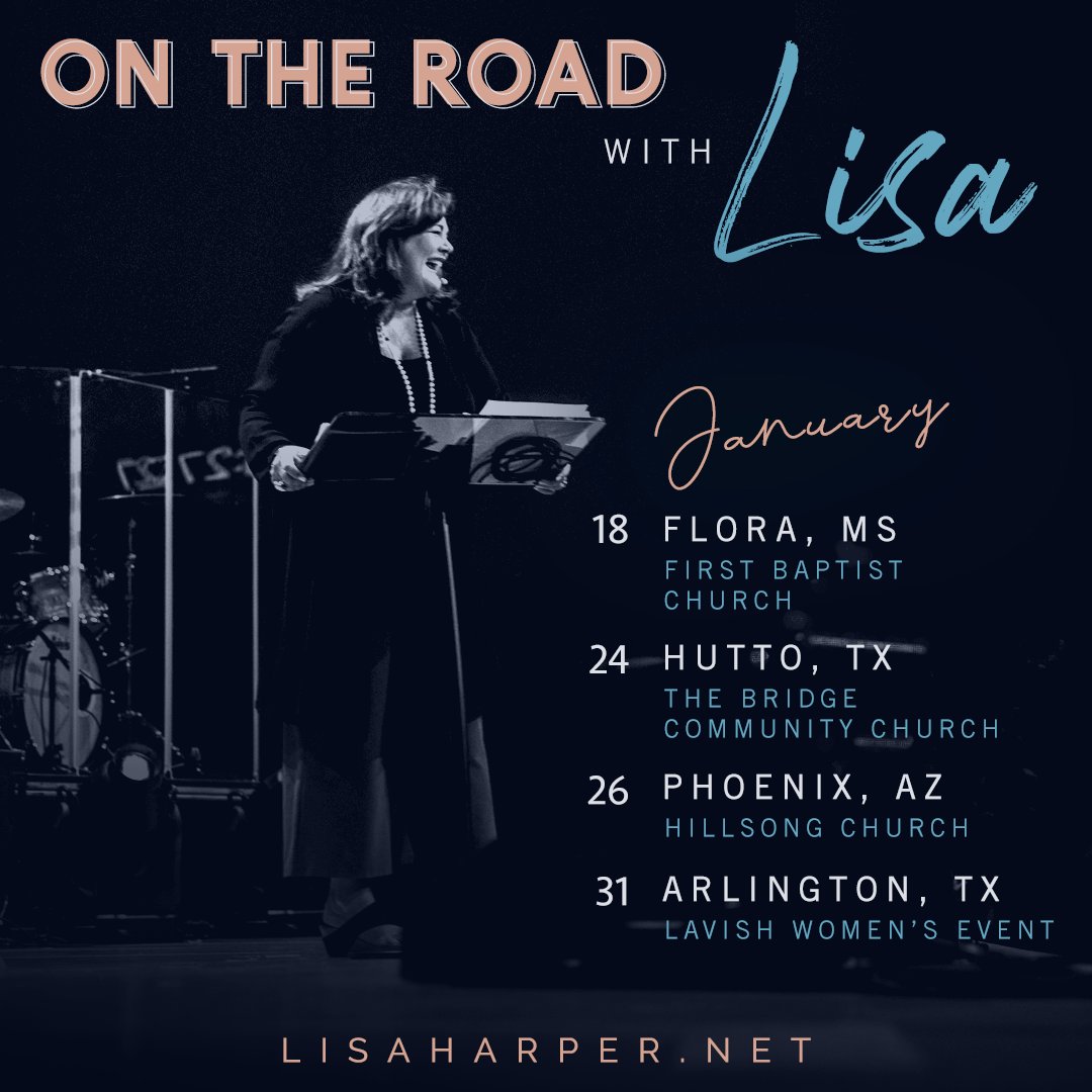 / ON THE ROAD with Lisa We’re already looking forward to an exciting 2020 calendar! . If you enjoy the atypical combo of deep Bible teaching and copious belly laughing, then please consider joining Lisa at one of these upcoming events. — Team Lisa · lisaharper.net/events