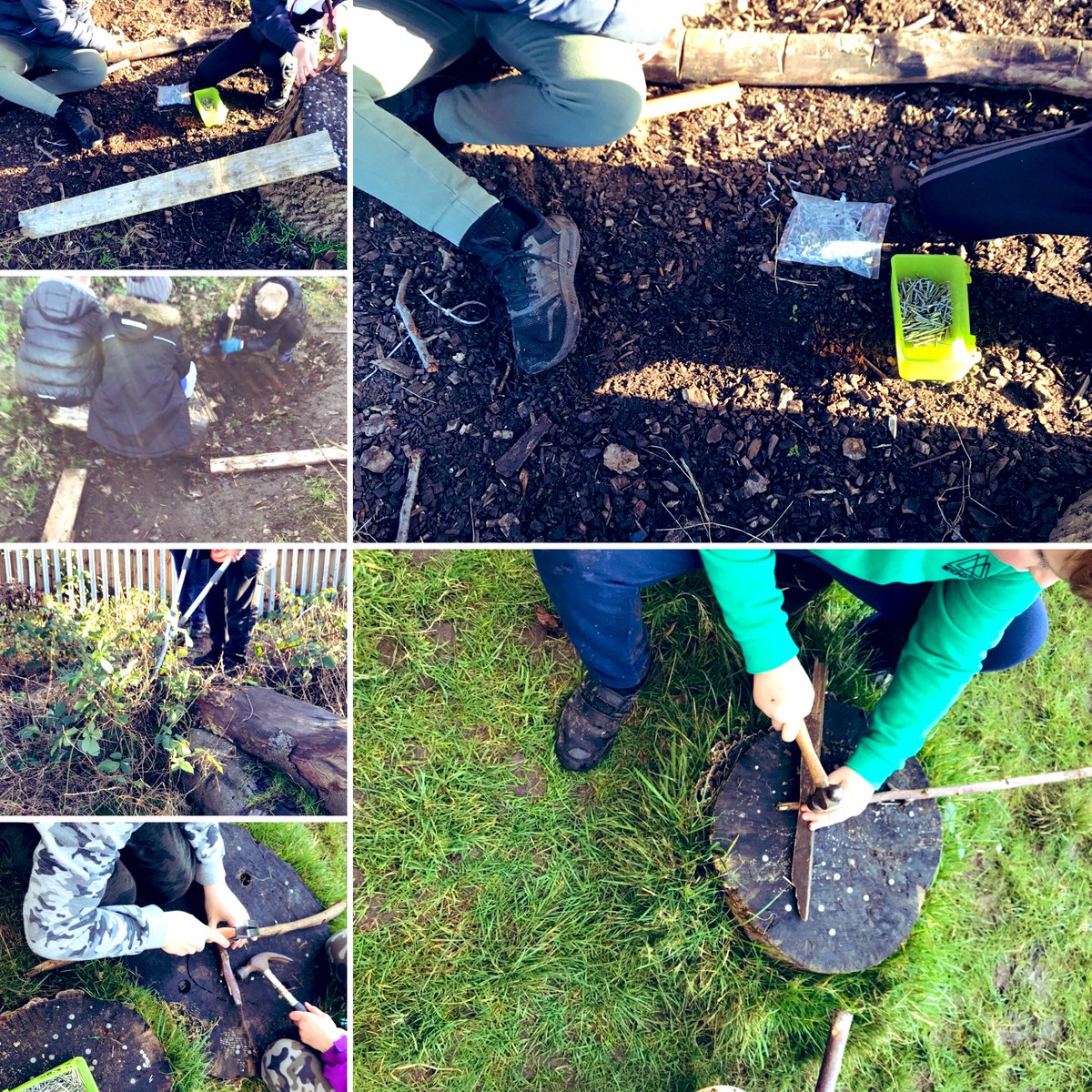 All_SaintsCofE's tweet photo. 🌳Over at Forest School, Class Josiah have been using the hammers and nails, exploring the woodland and helped to keep away the nettles and thorn bushes!🌳
#ForestSchool #LearningOutdoors #Nurture #KS2AtForestSchool #SelfRisk #ChildLeadLearning #ForestSchoolTools https://t.co/aVXPfAUb8r