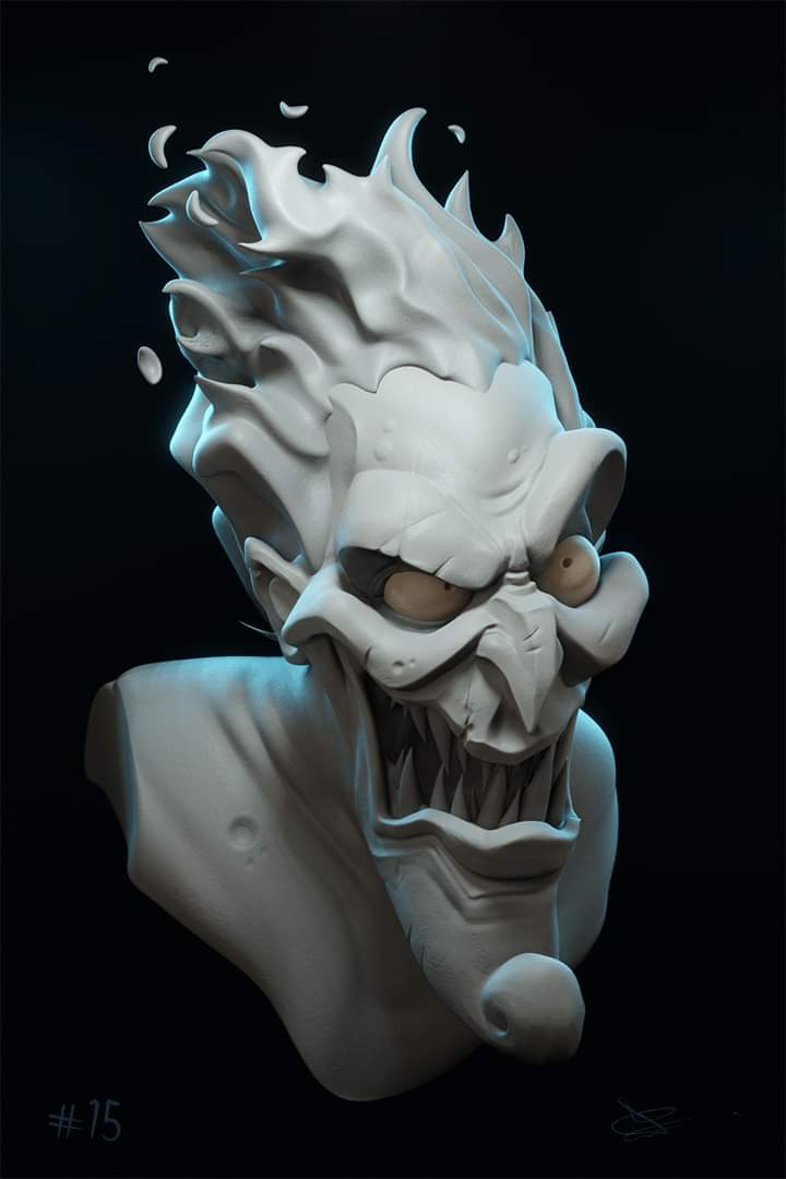 gentinghent's tweet photo. #sculptjanuary2020 day 15 - furious #b3d #fanart https://t.co/GXQVOAeaV4