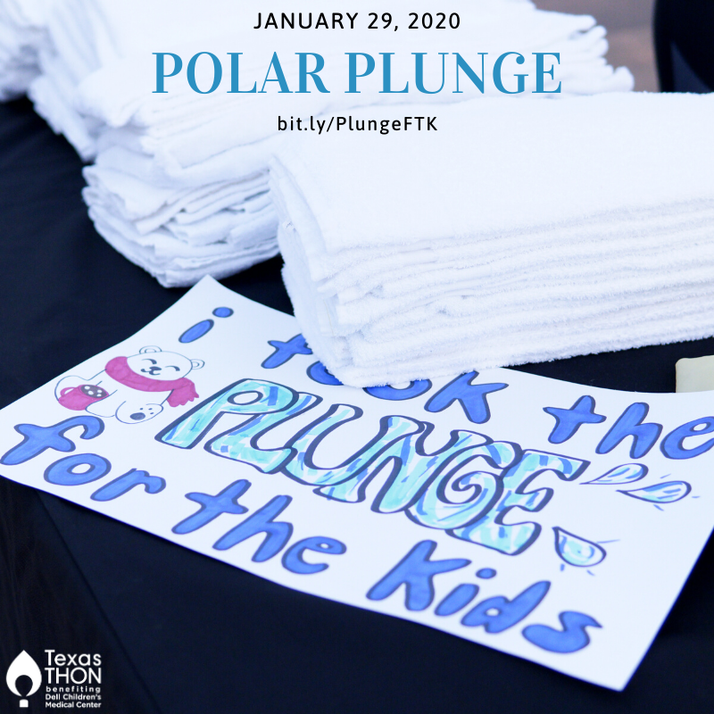 Polar Plunge is just two weeks away, and we want you to be there! Come join us as we take the plunge in ice-cold waters to help raise money FOR THE KIDS at Dell Children’s Medical Center. Find out more about the event and register at bit.ly/PlungeFTK