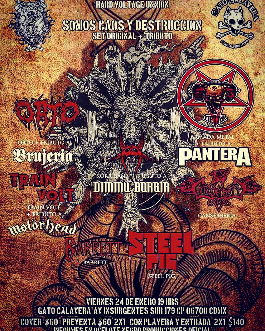 SteelPigMx's tweet photo. ¡¡¡LISTOS PARA EL PRIMER SHOW DEL 2020¡¡¡ LOS ESPERAMOS.... https://t.co/VsmAhl5cbl
