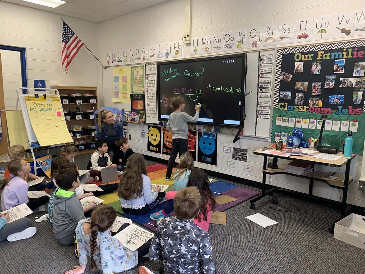 Erin4511's tweet image. Amazing, authentic math talk around a simple prompt in @LezeDjokaj 2nd grade! Sharing, adding, and revising their thinking ❤️! #BPSlearners @Math_BPS @PembrokeElemen1