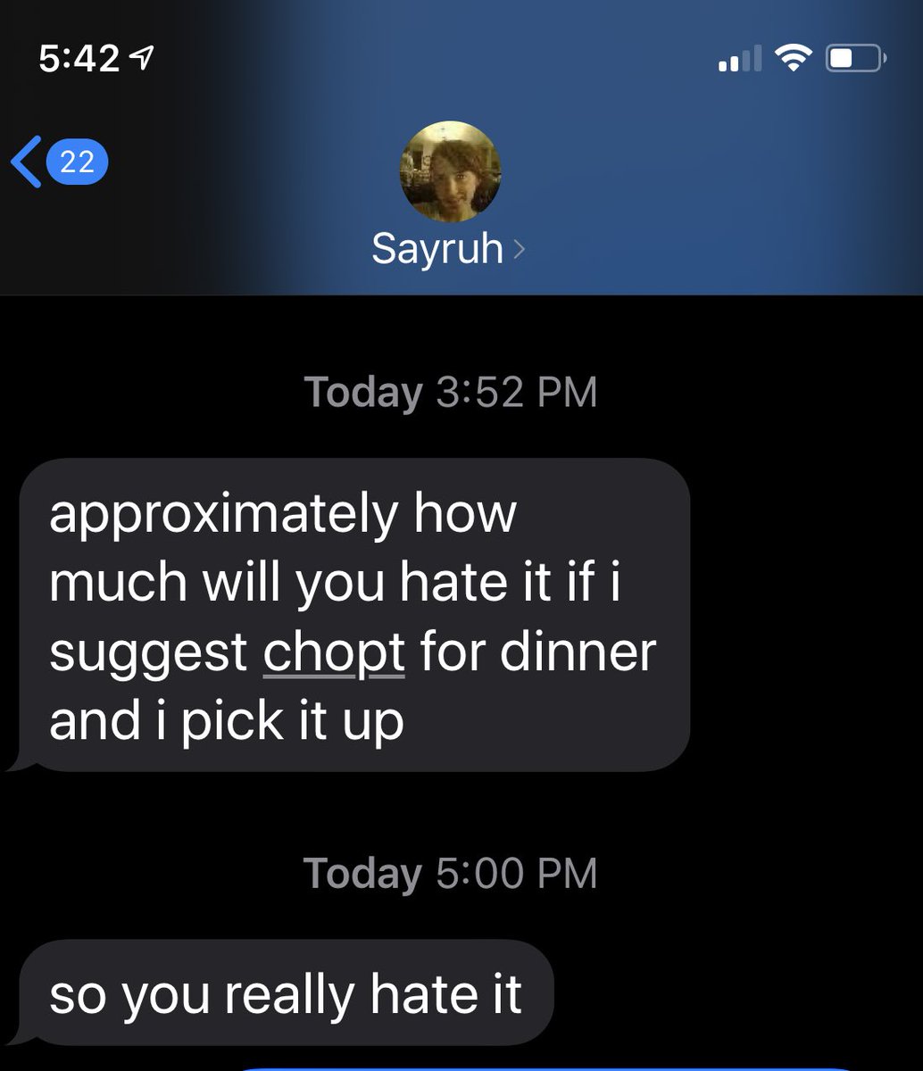 Sara is coming over for dinner tonight. I did not reply to her query in a timely manner, you can see. I was crying (laughing so hard there was no sound)