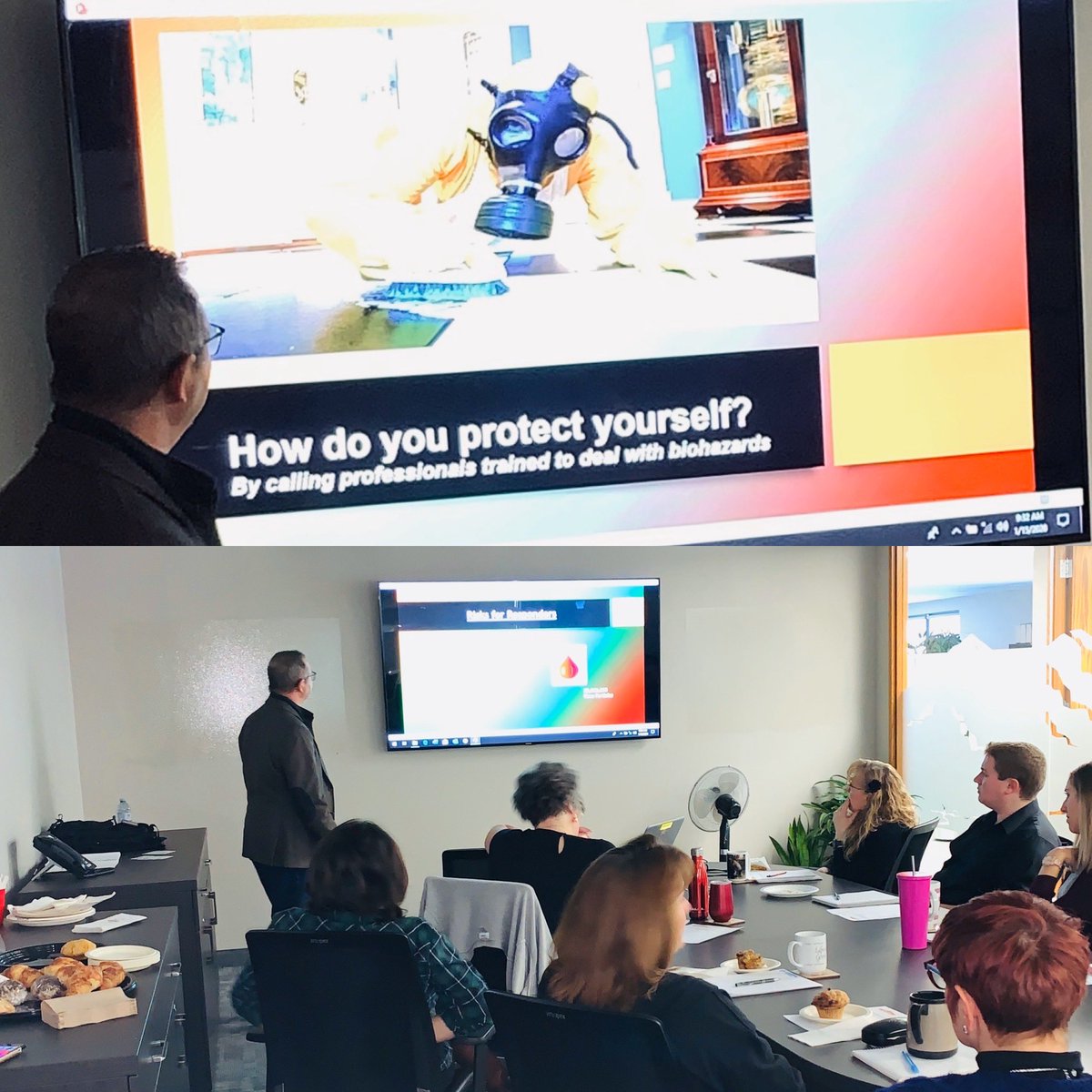 Thank you Bow Valley Insurance for hosting us and Mike Wiebe of Rapid Response Industrial Group Ltd. today for the C.E. accredited course on "Biohazard &amp; Fentanyl: Understanding Your Safety".  #insurance #brokers #calgary #heretohelp #biohazard #education #yyc #propertymanagers