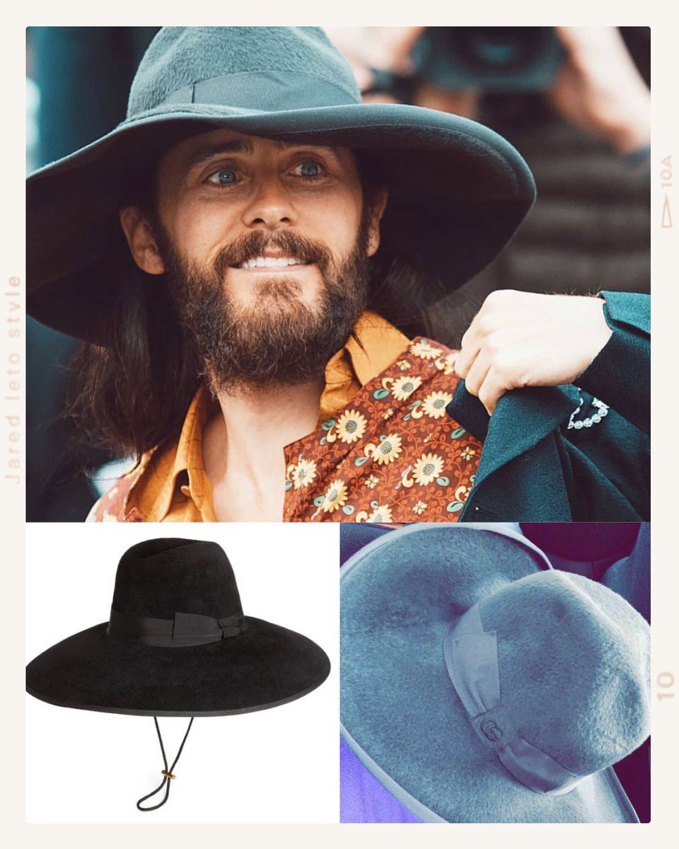 jaredleto_style's tweet photo. @JaredLeto wore a custom version of Gucci's Sereno hat. It's simular to the one @alessandro_michele wears. ⠀

#jaredleto #30secondstomars @30SECONDSTOMARS @gucci #gucci 

https://t.co/hw4mL4DEFx https://t.co/91ckfsLmos