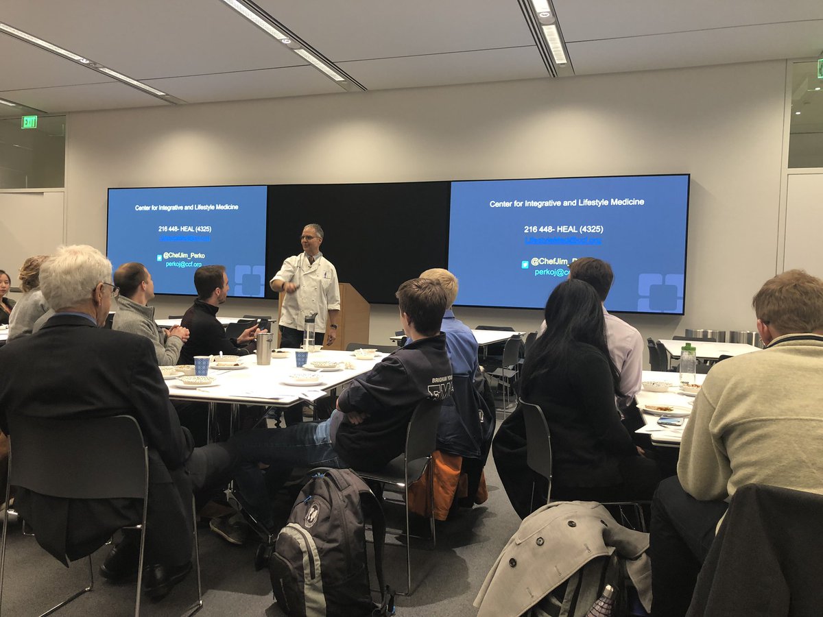 Neil_Mehta's tweet photo. Listening to the inimitable @ChefJim_Perko talking about culinary medicine while serving the most palatable plant-based meal! https://t.co/8QVIiiWSpQ