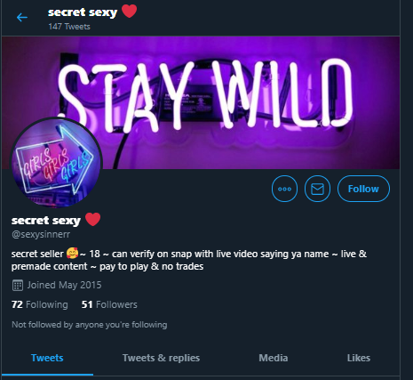 Shocker! Called her out & tagged those she engaged with, so she RAN AGAIN! #OnBlast Underaged SCAMMER ran @sexxyseecret to @sexysinnerr!Still underage, selling content & scamming; she DOESN'T get how illegal/wrong it is. #RT &  #REPORT to Twitter CSE:  https://help.twitter.com/forms/cse 