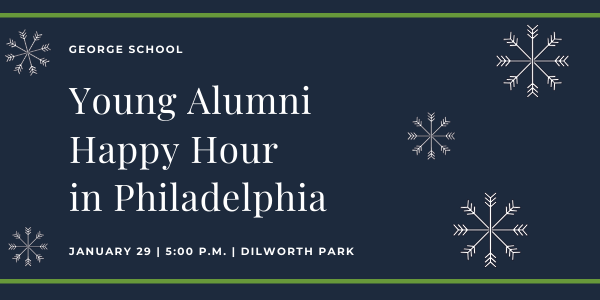 GeorgeSchool's tweet photo. Join #GeorgeSchool for a Young Alumni Happy Hour in #DilworthPark! The fun begins at 5:00 p.m. on Wednesday, January 29 at the Rothman Orthopaedics Cabin. Register today! #SayYesToGS #GSAlum https://t.co/CM6PFagCqW https://t.co/zudV5TBo3i
