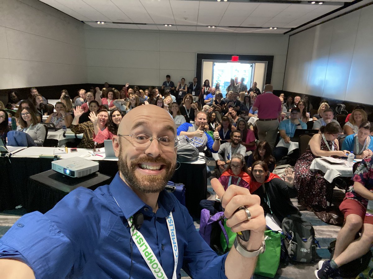 So much fun presenting on #QRBreakIN at #fetc this afternoon! The first 100 folks got seats. We ran out of #EDrenaline Rush stickers after the next 40. After that... please don’t tell the fire marshal 🔥🤫