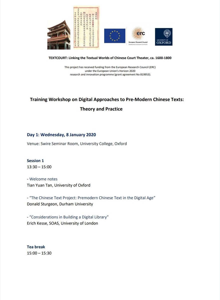 TEXTCOURT_ERC's tweet photo. Many thanks to everyone who attended our training workshop at @UnivOxford last week!
Special thanks to Erich Kesse (SOAS, University of London) and Donald Sturgeon (Durham University) for co-leading the workshop with Tian Yuan Tan.
#TEXTCOURTProject #digitalhumanities https://t.co/nLHRH1Lgfo