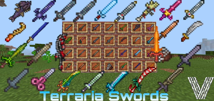 MCPEDL on X: Terraria Swords Addon - Updated! -  -  By GalihOfficial  / X