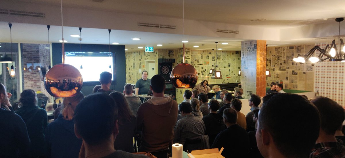 View of a great crowd at the meetup tonight.