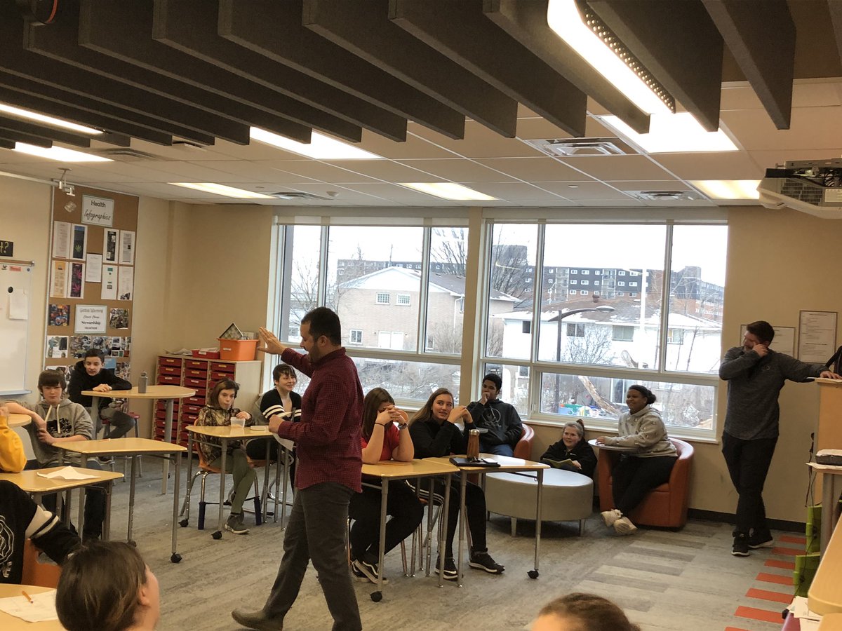 6_8Wolfpack's tweet photo. More collaboration in our History lessons as @Borges8s_JJ @BenPlazzotta demonstrating how to debate. Example Topic: Best Actor #Engaging #StudentLearner #TeachersAreInvested https://t.co/NwfzDKK8Ge