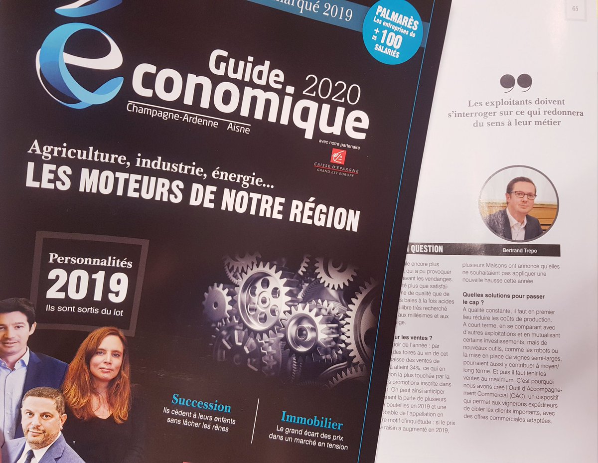 trepobertrand's tweet photo. Vitalie Taittinger en couverture du #GuideEco, moi en page 65 : victoire par K.O. 🥊😉. Merci à @UnionArdennais pour cette tribune annuelle sur les enjeux viticoles 🍇 https://t.co/zg5i1pSPRX