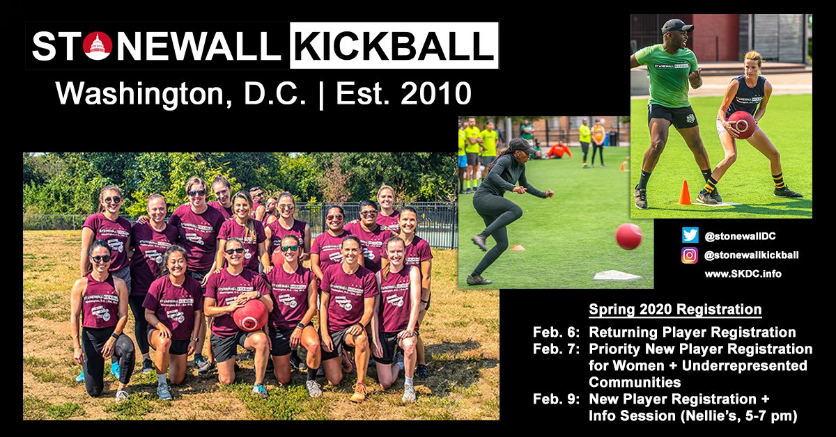 TaggMagazine's tweet photo. Spring 2020 is almost here, and it’s the perfect time to start making your moves! Whether you’re brand new to the field or a highly-competitive player, Stonewall Kickball – DC has a spot for you! Check us out at https://t.co/cVAB4a6nzc for more details! @stonewallDC https://t.co/I2Yj6oIzMe