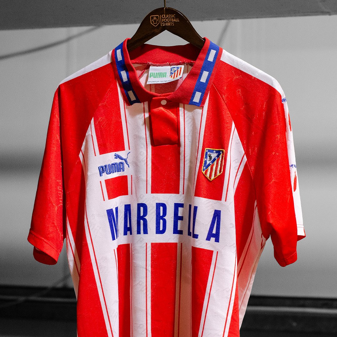 Classic Football Shirts on Twitter: '94-95 home by As worn in the Copa del Rey match when they famously thrashed Barcelona 4-1 in the Nou Camp. Can you