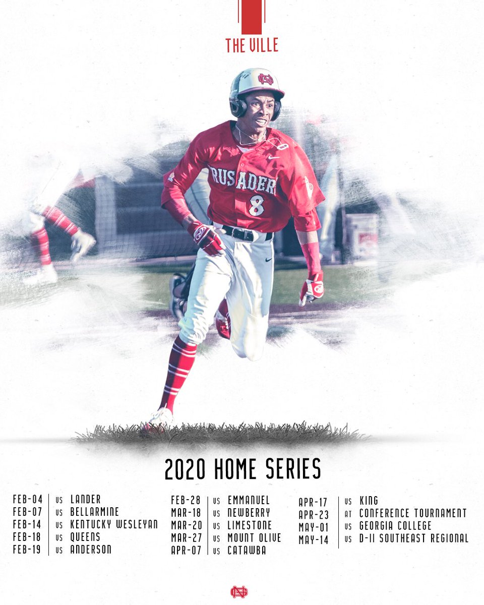 Come see your #5 ranked NGU Baseball team play this year at the new Bomar Family Stadium. Home dates below. #ForTheVille