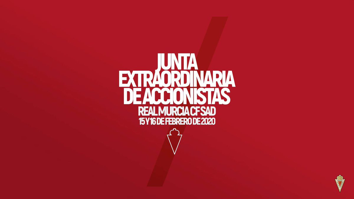 realmurciacfsad's tweet photo. / COMUNICADO OFICIAL / Convocatoria Junta General Extraordinaria 

Noticia: https://t.co/LvDwnNucur

#Futuro #RealMurcia https://t.co/VwSPu53WeG