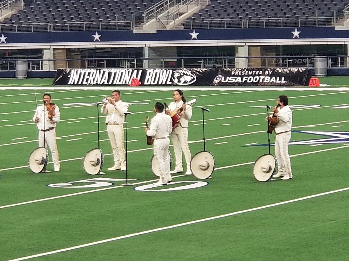 2ndKeene's tweet photo. Half time mariachi band....go Team USA! #celebratestark #starkprincipal #CFBISD #teamUSAfootball https://t.co/YL6h0Lv7Na