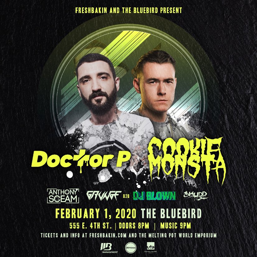 TheDjBlown's tweet photo. Beyond stoked for this b2b with @datboigrunge at the Blue Bird in Reno Nevada! Hyped to share the stage with the legends @doctorpcircus and @CookieMonstaDUB !!!!
Let’s get it😎
#grunge #djblown #blownsquad #staylifted #cookiemonsta #doctorp #thebluebirdreno https://t.co/m093Rt9G1y