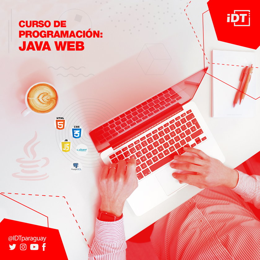 idtparaguay's tweet image. ☕ ¿Buscás expandir tus conocimientos de Java y querés enfocarte en Programación Web? Aprovechá que pronto inicia el módulo #JavaWeb, parte del Curso de Programación con #JAVA 💡
⠀
💻 HTML, CSS, JavaScript, jQuery, AJAX con jQuery y Base de Datos. 
⠀
📲 bit.ly/JavaWebIDT