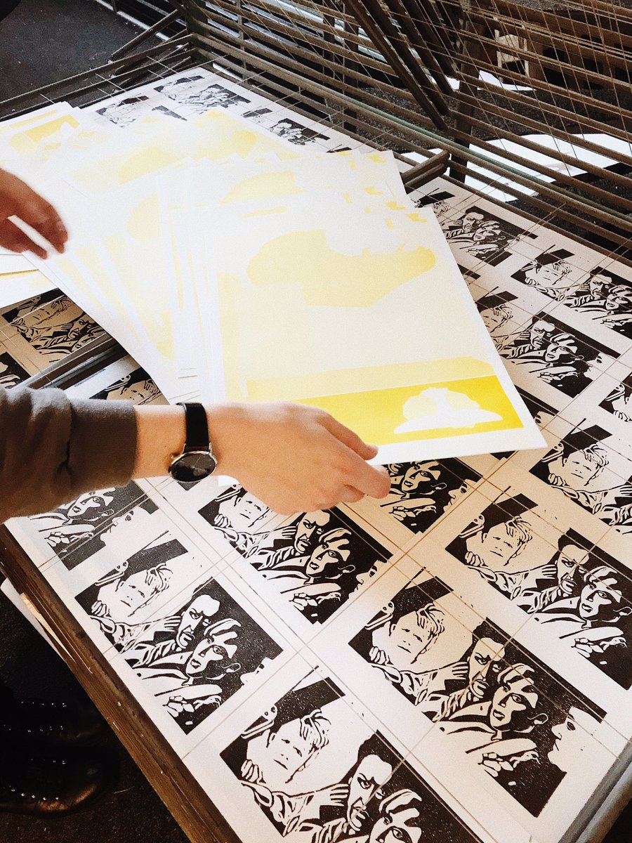 michaeldolejs's tweet photo. Some photos from today’s RISO printing of our collaboration project with my girlfriend. More soon, but DM for more previews and prints! #riso #print #collage #3D #illustration https://t.co/1TDHuc0Rwn
