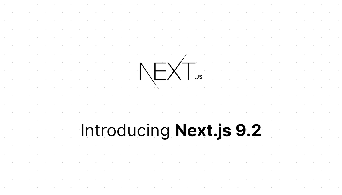 Next.js 9.2:

⬩ Built-In CSS Imports for Global Styles
⬩ Built-In CSS Modules for Component-Level Styles
⬩ Catch-All Dynamic Routes
⬩ Up to 70% Reduced Largest JavaScript Bundle
⬩ Up to 87% Less JavaScript Loaded after Multiple Navigations

nextjs.org/blog/next-9-2