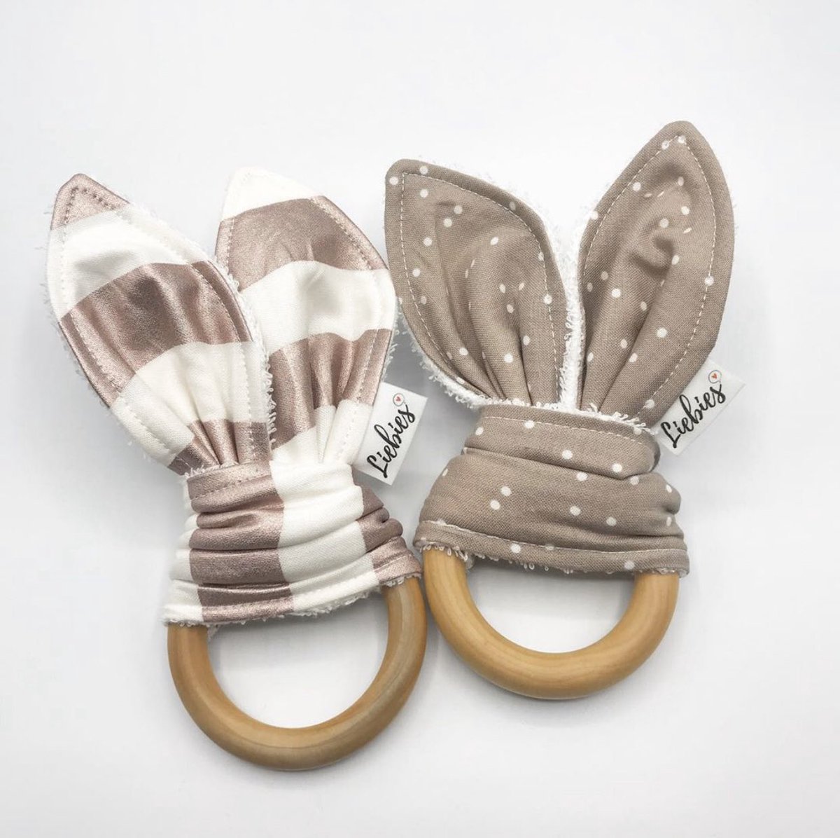 BabyLiebies's tweet image. Two new teething rings up for grabs (sparkle and mocha). Also very excited for our labels, can’t wait for more cute kids to rep our products.