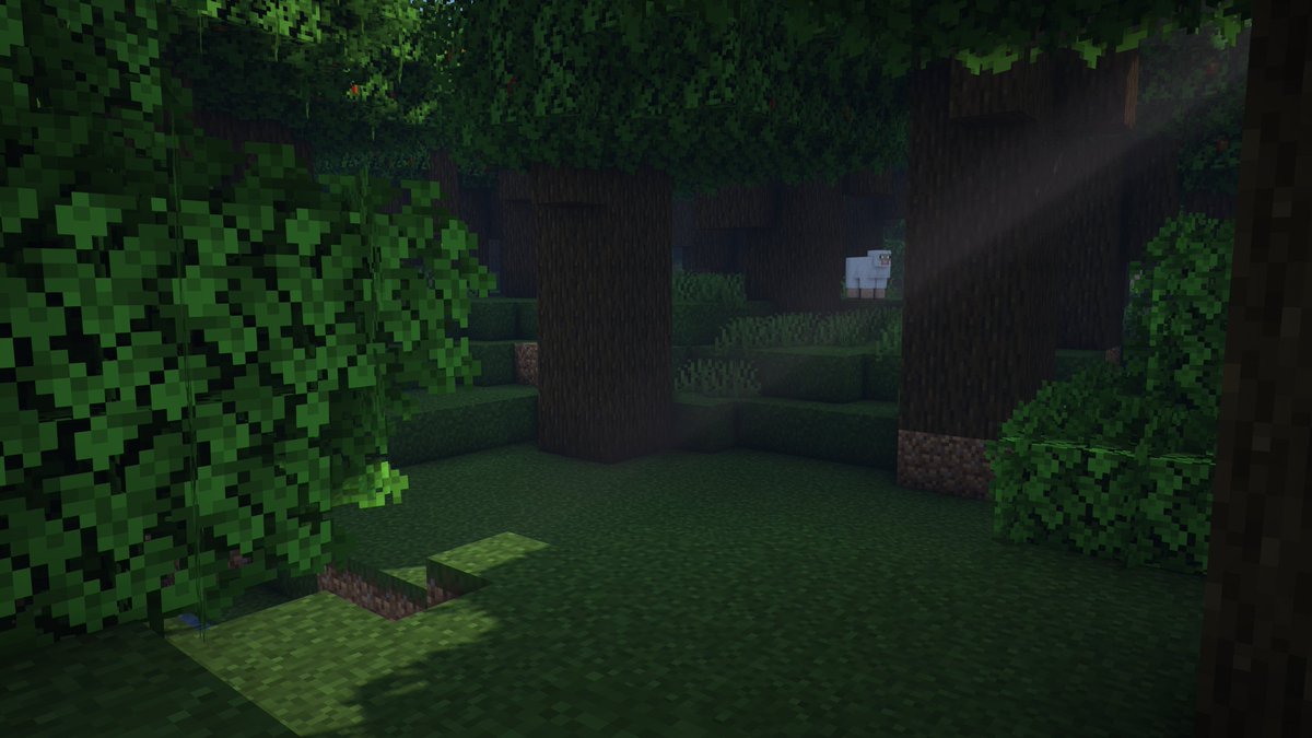 Fwhip I Think Roofed Forest Biome Shaders Is One Of My Favorite Things To Walk Around In In A Fresh Minecraft World Before Building Anything What About You T Co Wjk5uwoup7