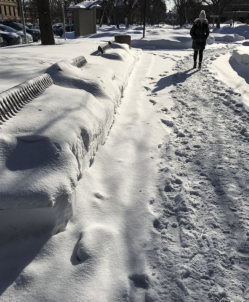 The benches at NDSU are occupied today....