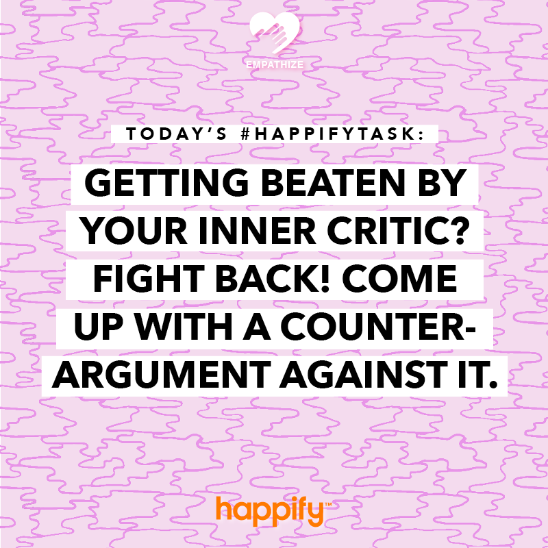 Twill_happify's tweet photo. How did it go? What did you say to your inner-critic? #happifytask https://t.co/i1z1OMfGKd