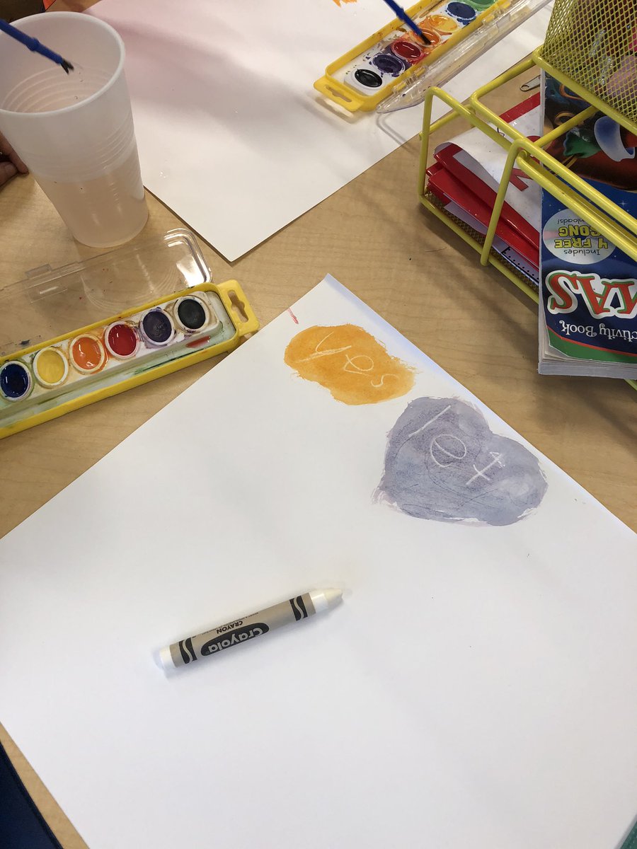 Mrs__Guzman's tweet image. Practicing our spelling words with some watercolors 🌈 #WeeCreate