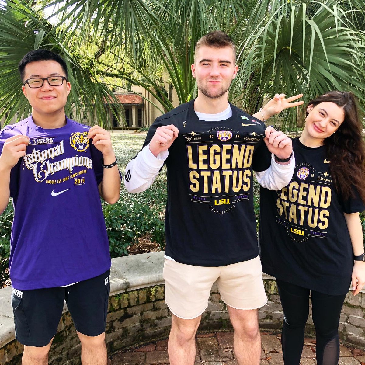 LSUGlobal's tweet photo. Proud and excited to begin the spring semester as NATIONAL CHAMPIONS. #LegendStatus #GeauxTigers #LSU 💜💛 https://t.co/tL19HquFIM