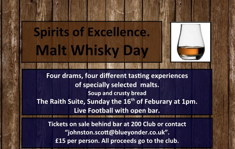 ClubSpiritof's tweet photo. Great event happening soon, be sure to grab a ticket after the success of our first event! 🥃 @RaithRovers @RrfcS @neeburs91 https://t.co/sgxjmZGrTj