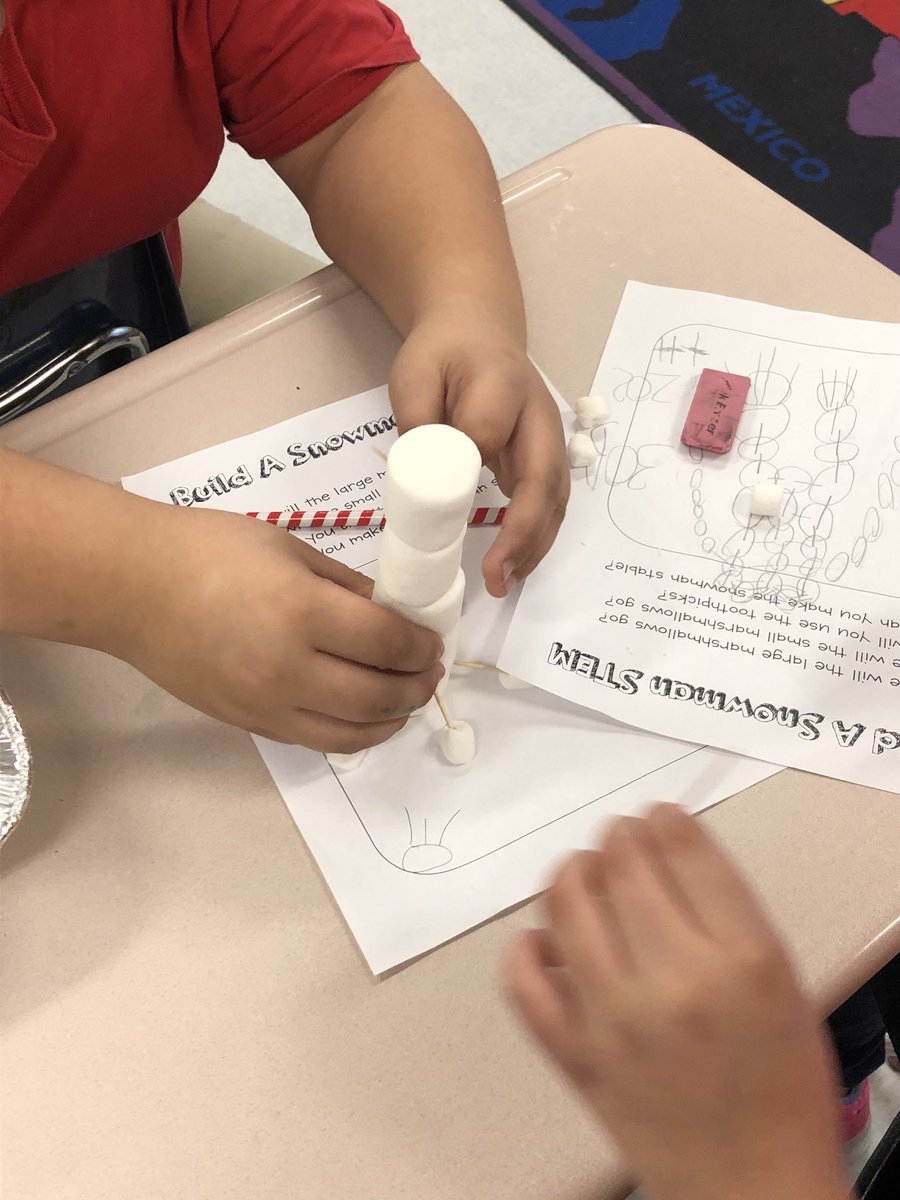 Do you want to build a snowman? Ss work together to build the tallest marshmallow snowman. ⁦<a href="/IrvingElementa1/">Irving Elementary USD 259</a>⁩ #IrvingShines #WPSProud