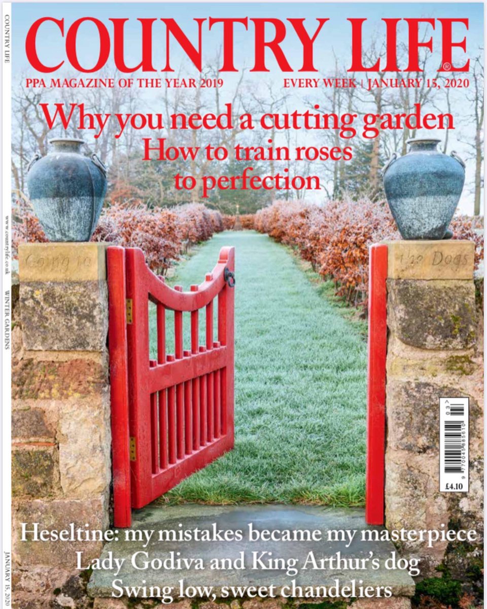 How lovely to get back to Heathrow and find my #photograph of the wintry and wonderful Broadwoodside Garden on the #frontcover of @countrylifemagazine - thrilled!