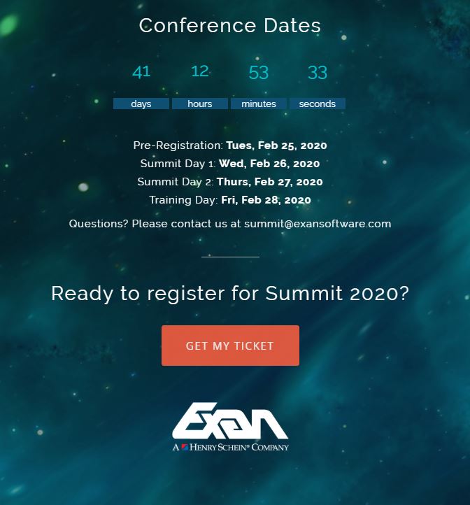 ExanSoftware's tweet image. Are you new to your position at a dental school? 

Been working with axiUm for a long time? 

Get a refresher! It's not too late to register for axiUm training at #ExanSummit2020! 

exansoftware.com/summit