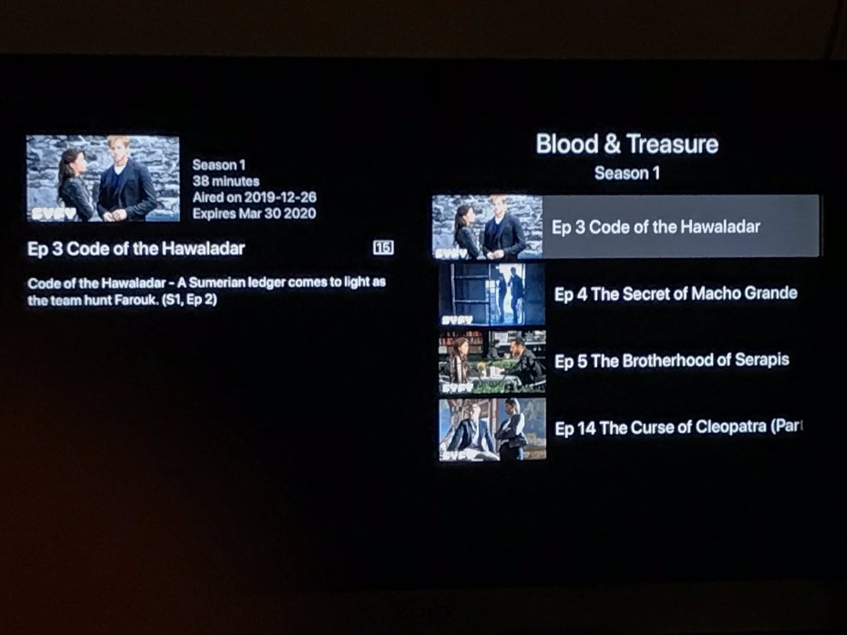 TheHumanStatue's tweet image. Looking for something to watch...clicked on Blood &amp;amp; Treasure to have a look...season 1 starting from episode 3, you then have 4, 5 and 14?!?!? Interesting way of watching a series 🤣 @NOWTV @nowtvhelp