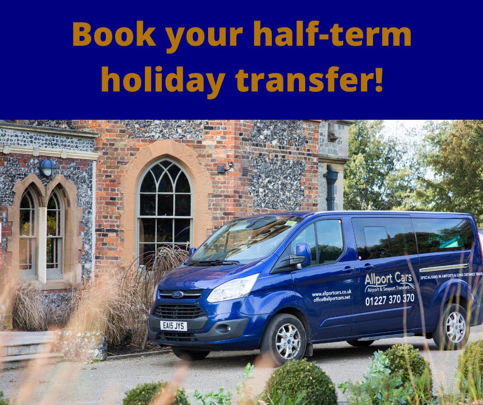 AllportCars's tweet photo. Can you believe it's only a month until February half term?!  If you're planning a holiday or day-trip, contact Allport Cars to see if we can help with your journey.
Our minibus can accommodate large families and plenty of luggage too!  ✈ 👜🎿
#airporttransfers #kenttravel https://t.co/AOnedolBtK