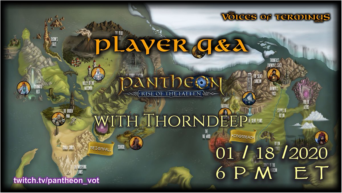 Pantheon_VoT's tweet photo. That`s right! We are BACK! do not take this as a threat even though that means you have to put up with @hydraic 

Join us this coming Saturday over on twitch as we ease back into it. https://t.co/lrAu5HqOfc