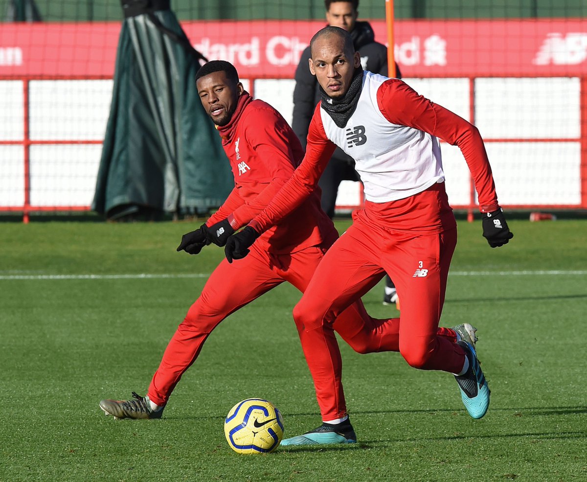 stuffIfc's tweet image. Fabinho, Xherdan Shaqiri and Joël Matip all took part in training today, whilst Dejan Lovren completed training alone — Naby Keïta and James Milner could return to training next week. [@MaddockMirror] #lfc