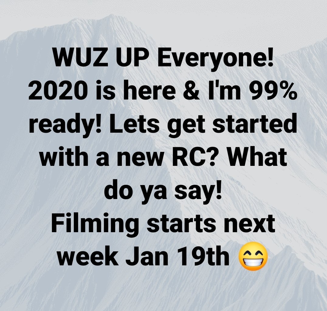 RCOverloadYT's tweet image. Looking forward to this year! Expect me to be more engaging on twitter as well, really want to improve on that this year! 
#rchobby #rcoverload #2020NewYear