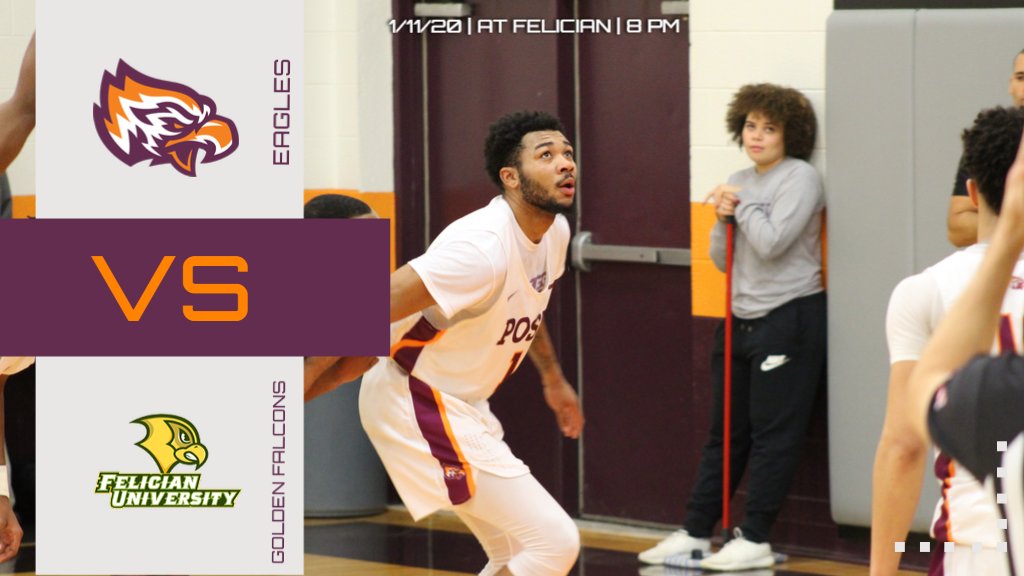 Following the women's game tonight, the <a href="/PostMBB/">Post Basketball</a> team will take on Felician. The Eagles look to extend their winning streak to seven games.

Video:  caccnetwork.com/felician/?bfpl…
Stats:  posteagles.com/sidearmstats/m…